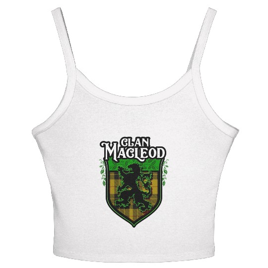 Clan MacLeod Scottish Tartan Rampant Lion Celtic Women's Spaghetti Strap Tank Top