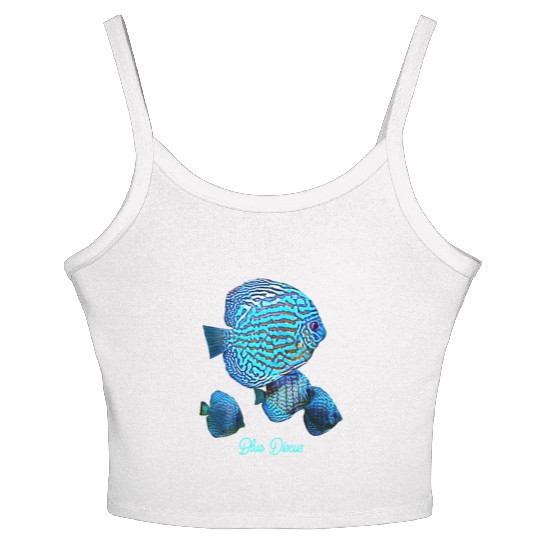 BLUE DISCUS FISH Women's Spaghetti Strap Tank Top