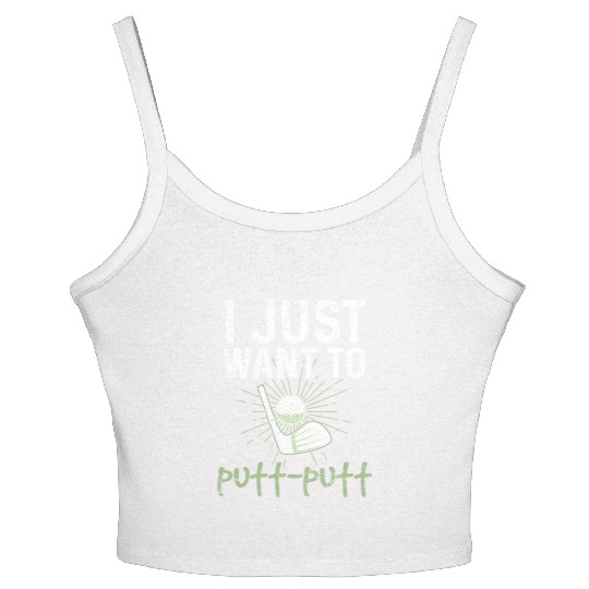 Funny Goofy Mini Golf Quotes Putt Putt Legend Women's Spaghetti Strap Tank Top
