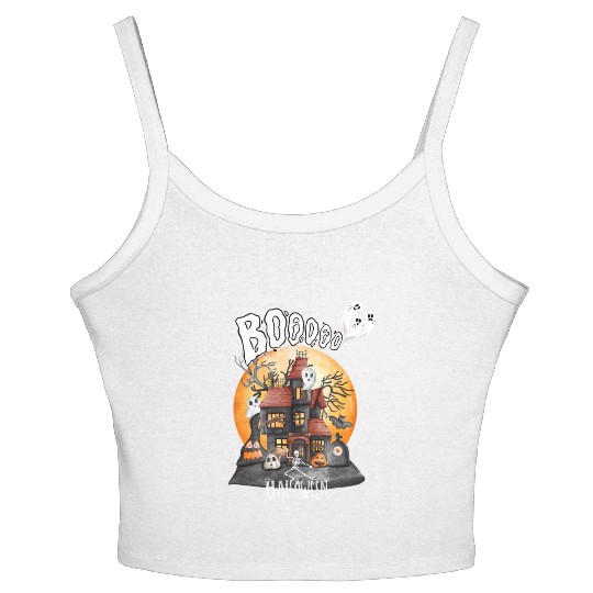 booooooooooo halloween town Women's Spaghetti Strap Tank Top