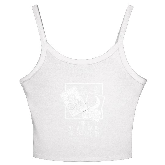 Gothic Moon Sun Tarot Card Said No Halloween Women's Spaghetti Strap Tank Top