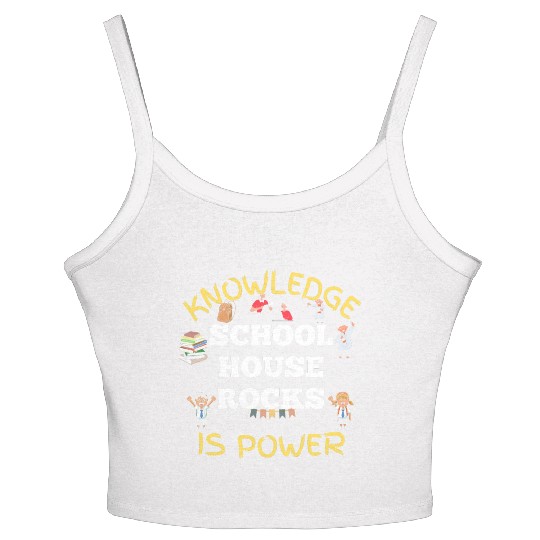 Knowledge Schoolhouse Rock is Power Women's Spaghetti Strap Tank Top