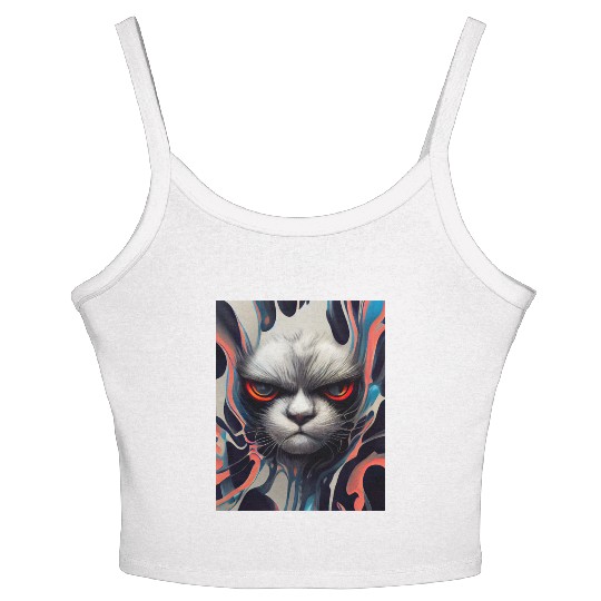 Angry Cat Women's Spaghetti Strap Tank Top