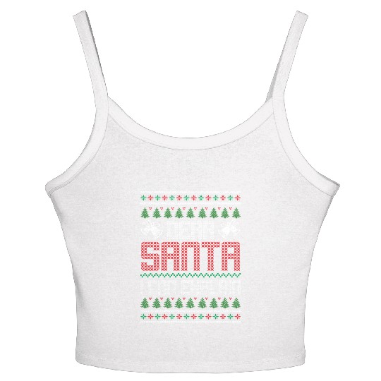 Dear Santa I Can Explain - Saying Ugly Christmas Women's Spaghetti Strap Tank Top