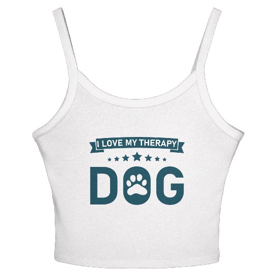 I love my Therapy Dog Women's Spaghetti Strap Tank Top