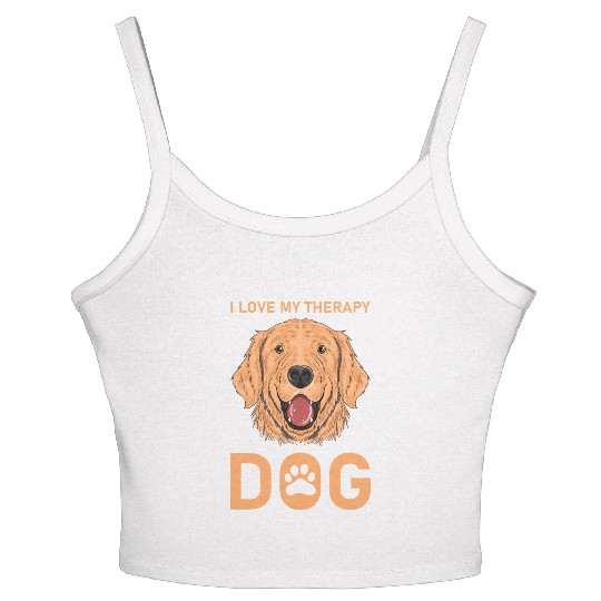 I love my Therapy Dog Women's Spaghetti Strap Tank Top