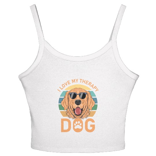 I love my Therapy Dog Women's Spaghetti Strap Tank Top