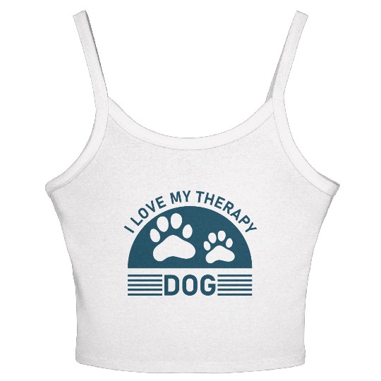 I love my Therapy Dog Women's Spaghetti Strap Tank Top