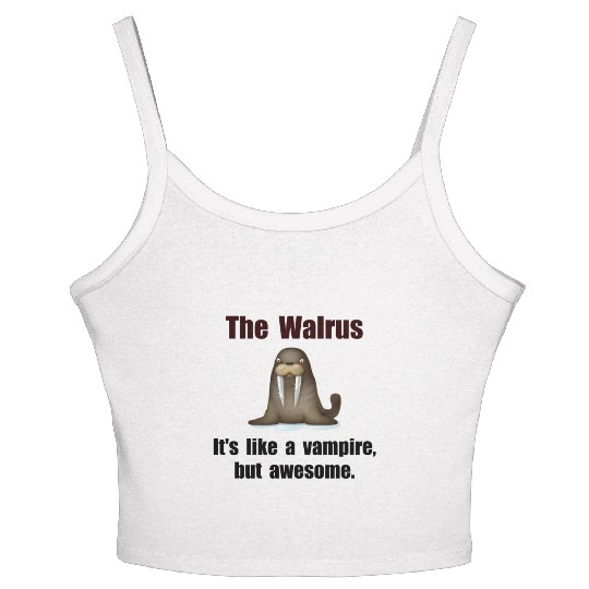 Walrus Vampire Funny Women's Spaghetti Strap Tank Top