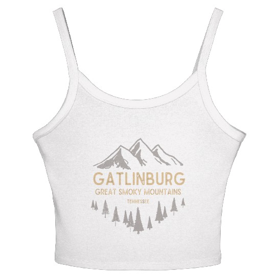 Gatlinburg Tennessee Great Smoky Mountains Vintage Women's Spaghetti Strap Tank Top