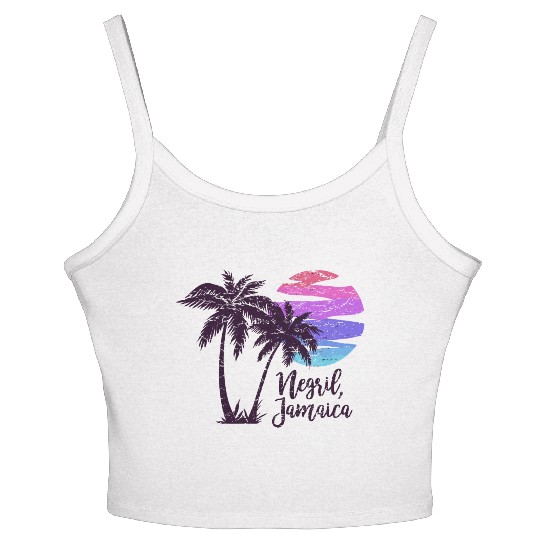 Negril Jamaica Beach Lover Spring Break Cruise Vac Women's Spaghetti Strap Tank Top