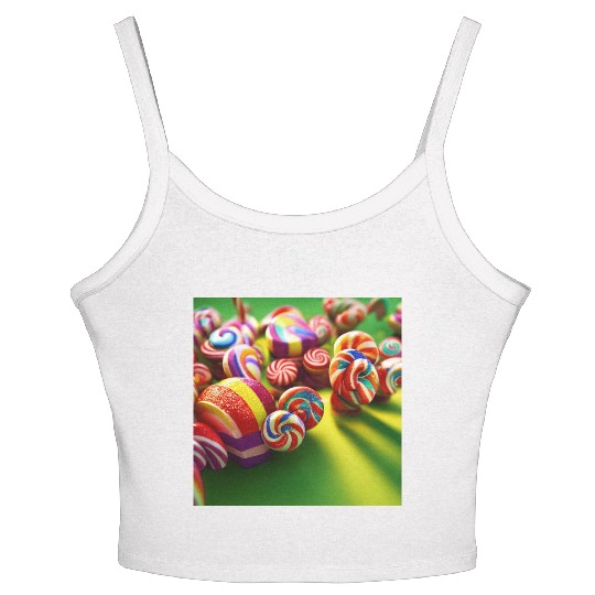 A glimpse into candy land version 2 Women's Spaghetti Strap Tank Top