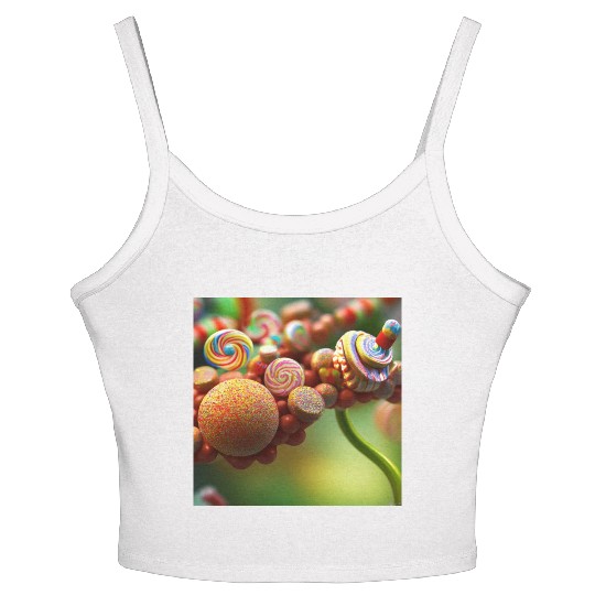 A glimpse into candy land version 4 Women's Spaghetti Strap Tank Top