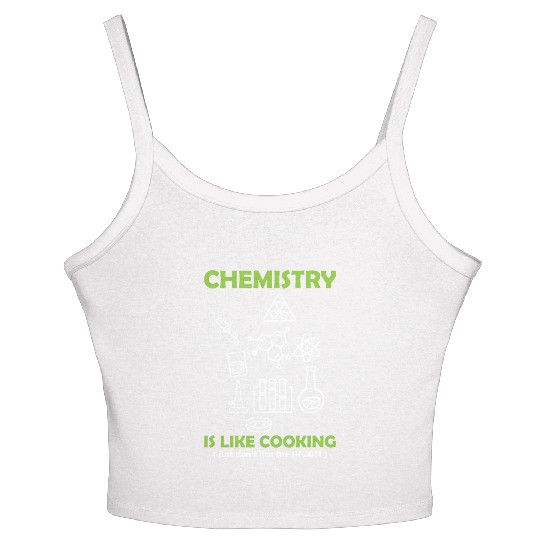 Funny Science Teacher Chemistry Is Like Cooking Women's Spaghetti Strap Tank Top