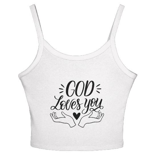 god loves you Women's Spaghetti Strap Tank Top