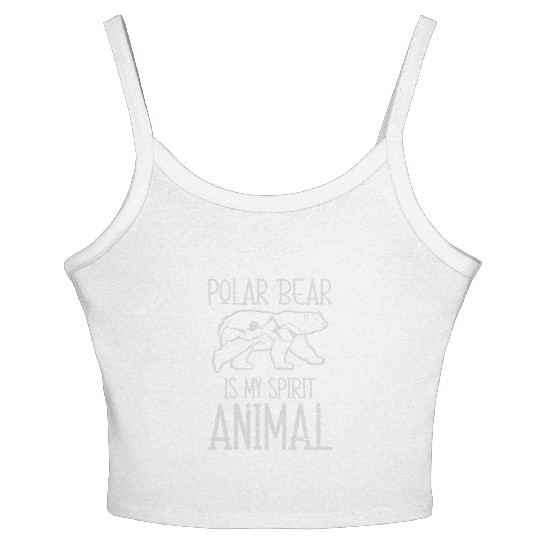 Polar Bear Is My Spirit Animal Wildlife Cub Women's Spaghetti Strap Tank Top