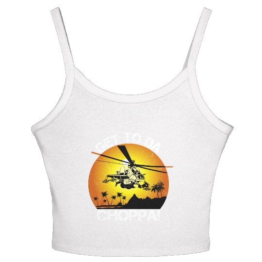 Get To Da Choppa Women's Spaghetti Strap Tank Top