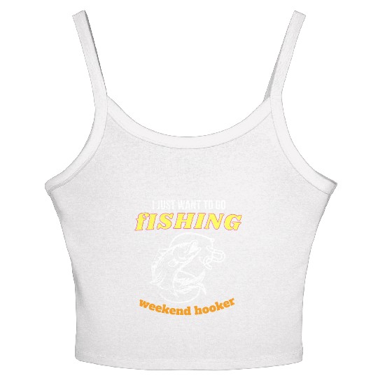 Fishing Lifestyle weekend hooker Women's Spaghetti Strap Tank Top