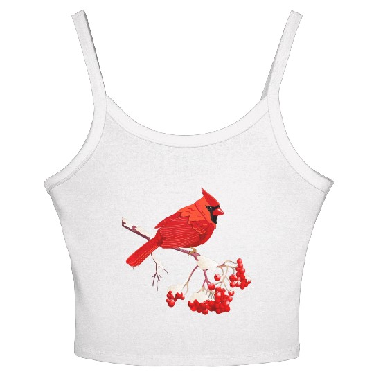 Awesome Red Cardinal Birds Gift Nature Lover Funny Women's Spaghetti Strap Tank Top