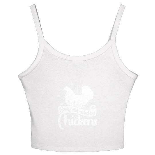 Chickens Rooster Chicken Farmer Hen Poultry Cock Women's Spaghetti Strap Tank Top