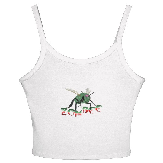 Zombie Bee Zombee Funny Bee Halloween Costume Women's Spaghetti Strap Tank Top