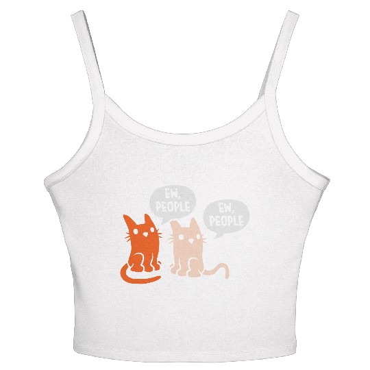 comic cats ew people Women's Spaghetti Strap Tank Top