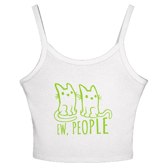 pet cats ew people Women's Spaghetti Strap Tank Top