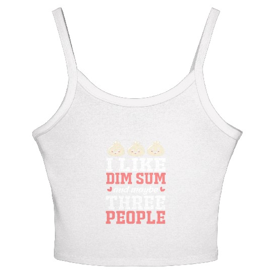 Funny Dim Sum Lover Dumpling Chinese Food Women's Spaghetti Strap Tank Top