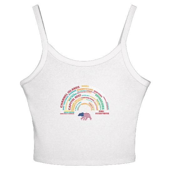 US National Parks, National Park, Denali, Redwood Women's Spaghetti Strap Tank Top