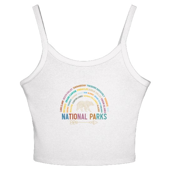 US National Parks, National Park, Denali, Redwood Women's Spaghetti Strap Tank Top