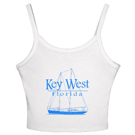 Sailing Key West Florida Vacation Women's Spaghetti Strap Tank Top