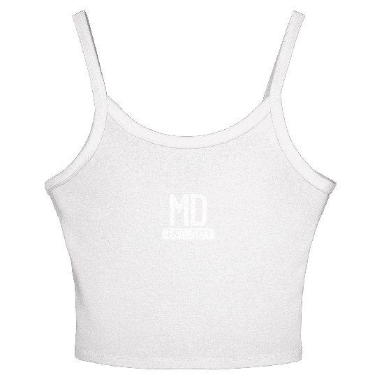 MD Est. 2023 New Doctor Gift MD Medical Doctor Women's Spaghetti Strap Tank Top