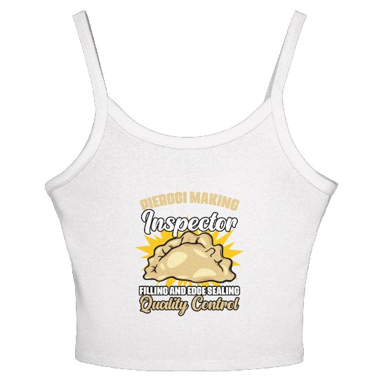 Pierogi Making Funny Polish Dumpling Food Maker Women's Spaghetti Strap Tank Top