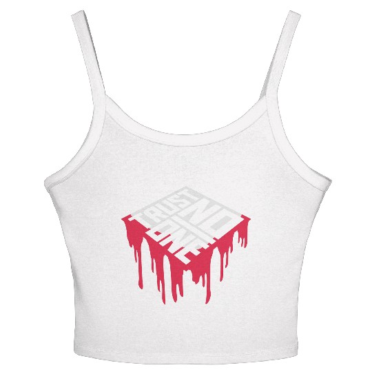 trust no one quote Women's Spaghetti Strap Tank Top