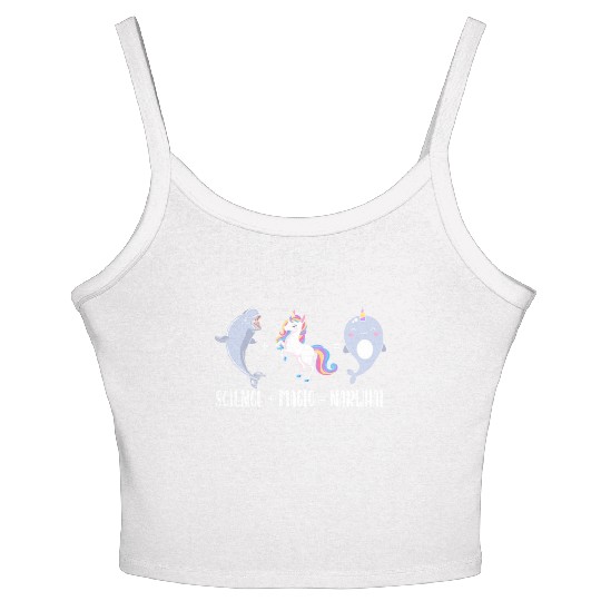 Science Magic Narwhal Unicorn Of The Sea Animal Women's Spaghetti Strap Tank Top