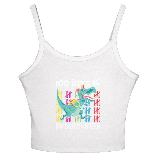 100 Days Of Kindergarten Sweet Cute Sayings Team Women's Spaghetti Strap Tank Top