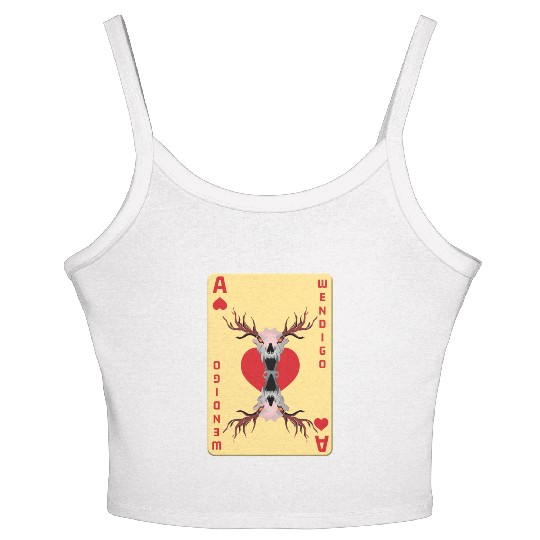 Folk Creature Card Wendigo Halloween Cryptid Women's Spaghetti Strap Tank Top