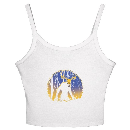 Wendigo Folk Creature Forest Cryptid Halloween Women's Spaghetti Strap Tank Top