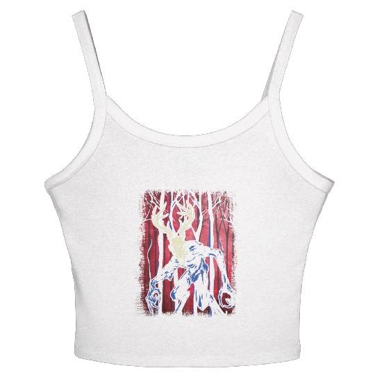 Wendigo Folk Creature Forest Halloween Cryptid Women's Spaghetti Strap Tank Top
