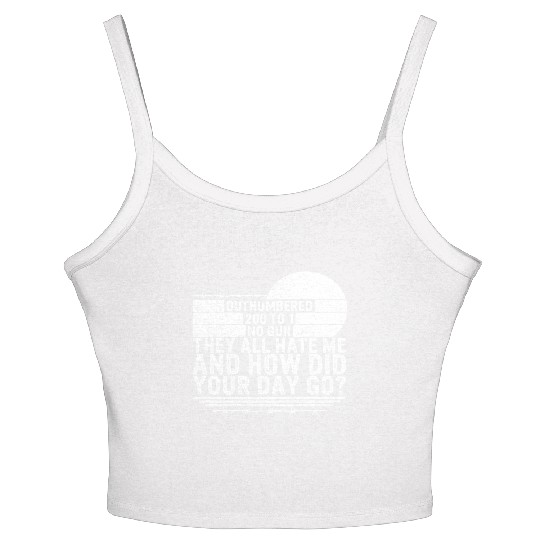 Correctional Officer Women's Spaghetti Strap Tank Top, Out Numbered 200 To 1