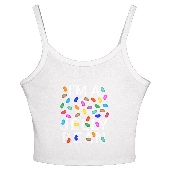 pretend im jelly bean halloween candy costume Women's Spaghetti Strap Tank Top