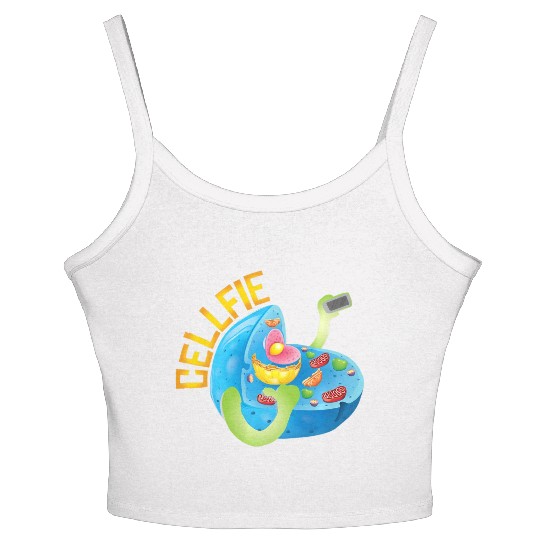 Science Teacher Cellfie funny biology nature Women's Spaghetti Strap Tank Top