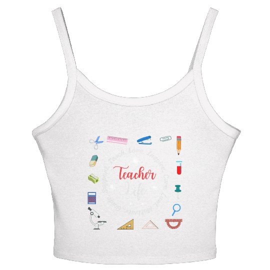 Teacher life Women's Spaghetti Strap Tank Top