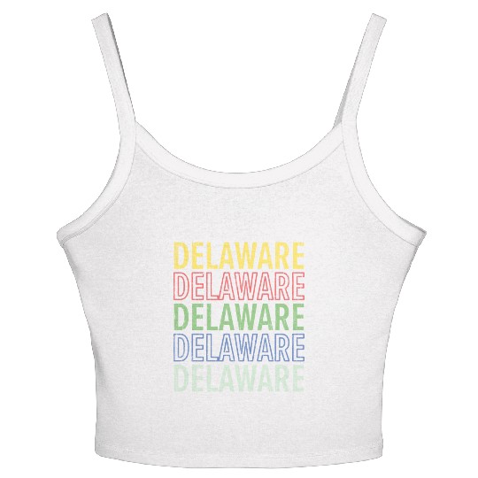 Delaware State USA America United States Women's Spaghetti Strap Tank Top