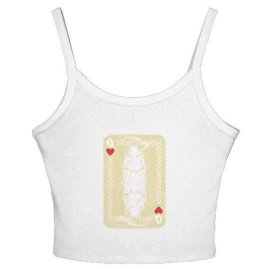 Santa Muerte Calavera Mexico Skeleton Poker Card D Women's Spaghetti Strap Tank Top