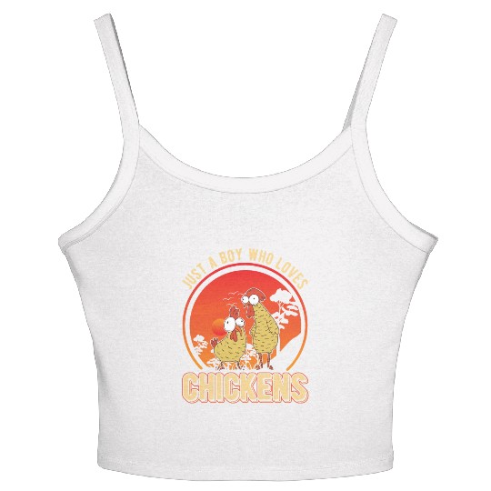 Chickens Young Chicks Chicken Coop Women's Spaghetti Strap Tank Top