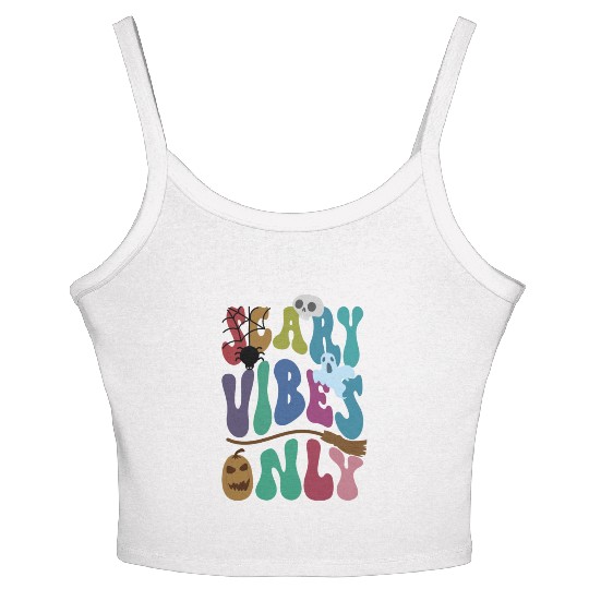 Halloween scary vibes only, trick or treat costume Women's Spaghetti Strap Tank Top