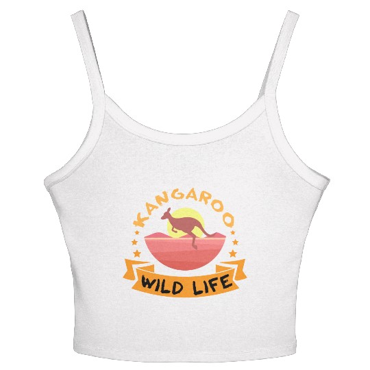 Kangaroo Wild Life Women's Spaghetti Strap Tank Top