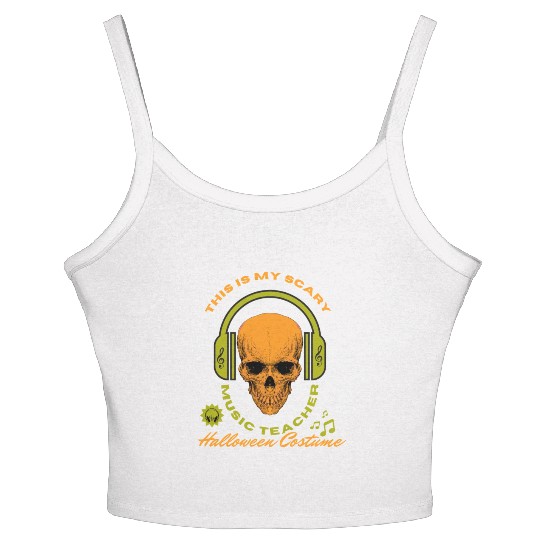 This Is My Scary Music Teacher Halloween Costume Women's Spaghetti Strap Tank Top