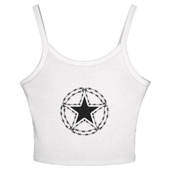 Barbed Wire US Army Star Women's Spaghetti Strap Tank Top